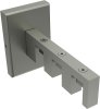 Innenlauf Gardinenstange Aluminium / Metall eckig 14x35 mm 3-läufig SMARTLINE - Conex Weiß / Edelstahl-Optik 100 cm