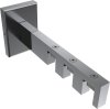Innenlauf Gardinenstange Aluminium / Metall eckig 14x35 mm 3-läufig SMARTLINE - Lox Schwarz / Chrom (WA lang) 100 cm
