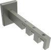 Innenlauf Gardinenstange Aluminium / Metall eckig 14x35 mm 3-läufig SMARTLINE - Lox Schwarz / Edelstahl-Optik (WA lang) 100 cm