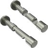 Innenlauf Gardinenstange Edelstahl-Optik 20 mm Ø 2-läufig PRESTIGE - Estana 100 cm