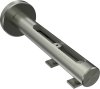 Innenlauf Gardinenstange Aluminium / Metall 20 mm Ø 2-läufig SITENO - Mavell Schwarz / Edelstahl-Optik 100 cm