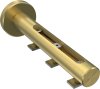 Innenlauf Gardinenstange Edelstahl-Optik / Messing-Optik 20 mm Ø 3-läufig SITENO - Sitra 100 cm