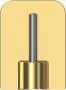 Klebehaken Messing-farbig für Vitragestangen (4 Stück) 