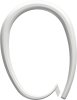 Duschvorhangringe (Duschringe) Weiß Typ Oval, verschließbar für Duschvorhangstangen 10 Stück
