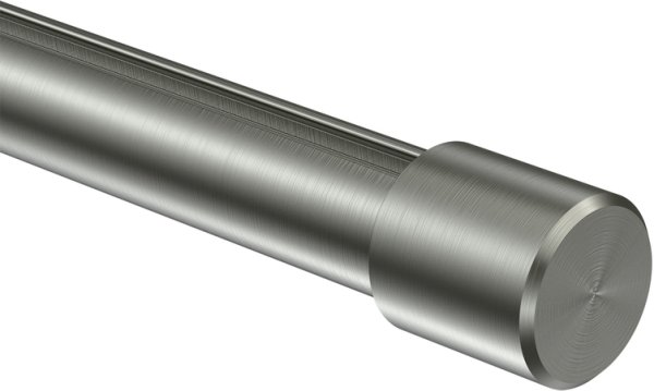 Endstücke Casa (Kappe) Edelstahl-Optik für Gardinenstangen 16 mm Ø (2 Stück)