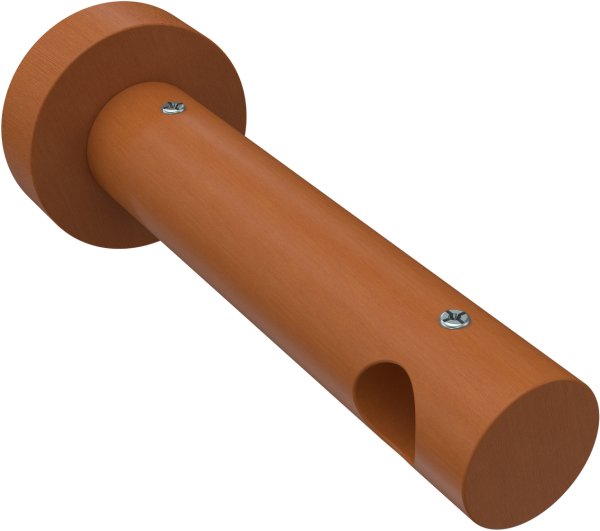 Gardinenstange Edelstahl / Holz Kirschbaum lackiert 16 mm Ø ADRIAN - Franca