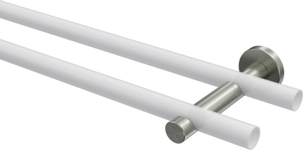 Träger Enorma Edelstahl 2-läufig 3,5 und 9,5 cm für Gardinenstangen 16 mm Ø