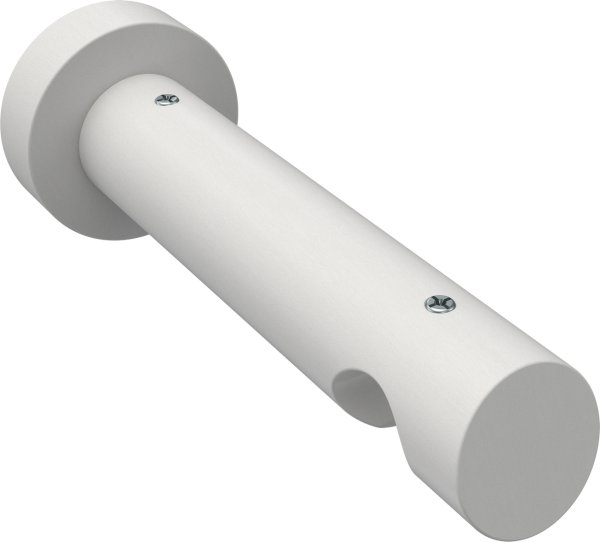 Innenlauf Gardinenstange Aluminium / Holz 20 mm Ø TALENT - Feta Weiß lackiert