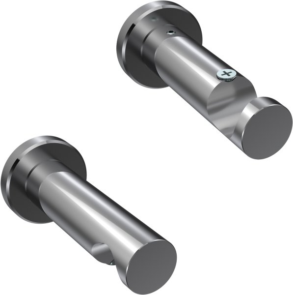 Gardinenstange Metall 20 mm Ø PLATON - Santo Edelstahl-Optik / Chrom