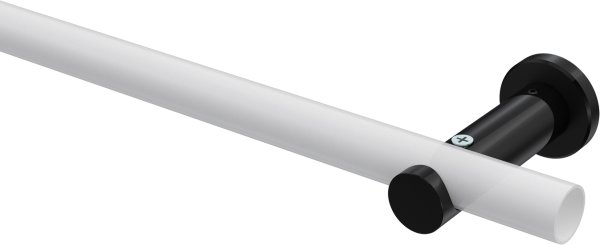 Träger Platon Schwarz 1-läufig 7,5 cm für Gardinenstangen 20 mm Ø