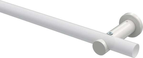 Träger Platon Weiß 1-läufig 7,5 cm für Gardinenstangen 20 mm Ø