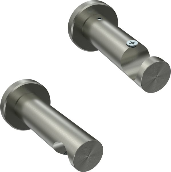 Innenlauf Gardinenstange Edelstahl-Optik 20 mm Ø PLATON - Santo