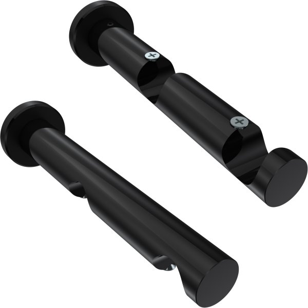 Innenlauf Gardinenstange Aluminium / Metall 20 mm Ø 2-läufig PLATON - Santo Messing-Optik / Schwarz