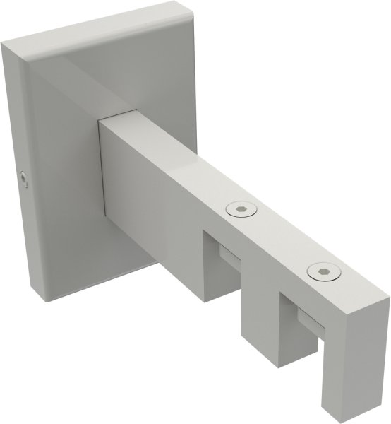 Innenlauf Gardinenstange Aluminium / Metall eckig 14x35 mm 2-läufig SMARTLINE - Paxo Edelstahl-Optik / Weiß