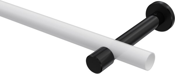 Träger Prestige Schwarz 1-läufig 10,5 cm für Gardinenstangen 20 mm Ø