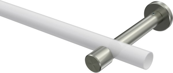 Träger Prestige Edelstahl-Optik 1-läufig 10,5 cm für Gardinenstangen 20 mm Ø