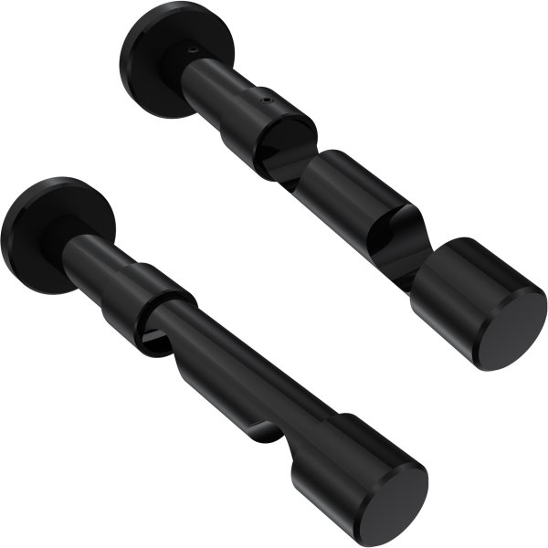 Innenlauf Gardinenstange Aluminium / Metall 20 mm Ø 2-läufig PRESTIGE - Santo Messing-Optik / Schwarz