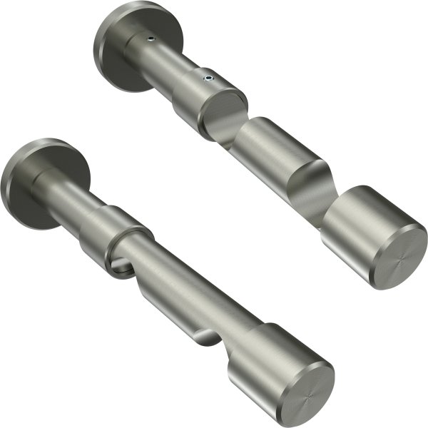 Innenlauf Gardinenstange Edelstahl-Optik 20 mm Ø 2-läufig PRESTIGE - Savio