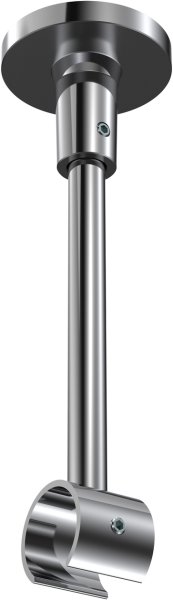 Gardinenstange Metall 20 mm Ø SONETTE - Santo Edelstahl-Optik / Chrom