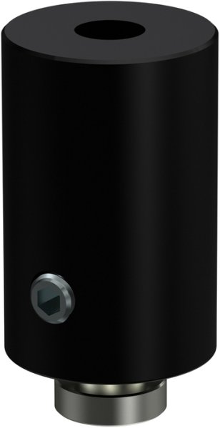 Innenlauf Gardinenstange Aluminium / Metall 20 mm Ø SONIUS - Santo Schwarz