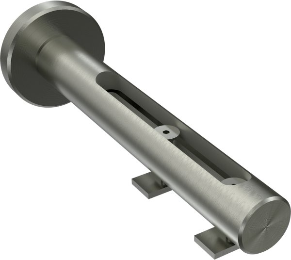 Innenlauf Gardinenstange Edelstahl-Optik 20 mm Ø 2-läufig SITENO - Tanara