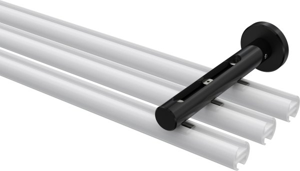 Träger Siteno Schwarz 1-3-läufig 4,5 bis 11,5 cm für Innenlaufstangen 20 mm Ø