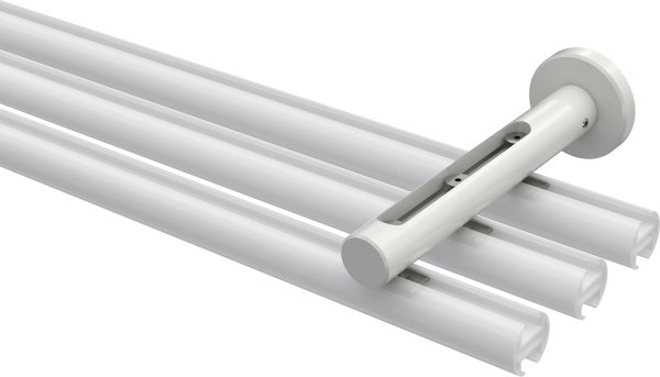 Träger Siteno Weiß 1-3-läufig 4,5 bis 11,5 cm für Innenlaufstangen 20 mm Ø