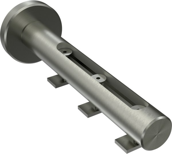 Innenlauf Gardinenstange Messing-Optik / Edelstahl-Optik 20 mm Ø 3-läufig SITENO - Verano