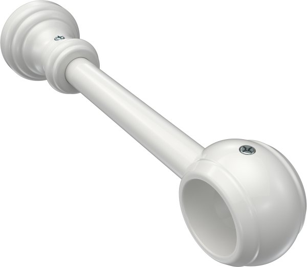 Gardinenstange Metall / Kunststoff 28 mm Ø CLASSIC - Rondo Weiß