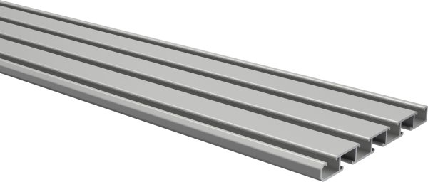 Gardinenschiene Aluminium 3- / 4-läufig SLIMLINE Silbergrau