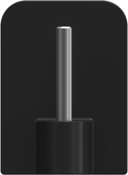 Klebehaken Schwarz für Vitragestangen (4 Stück)