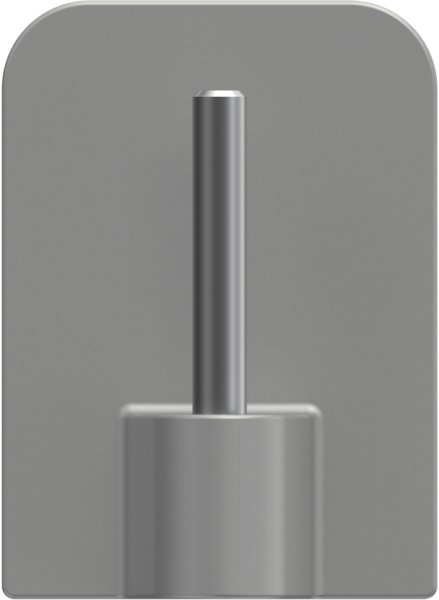 Klebehaken Silbergrau für Vitragestangen (4 Stück)