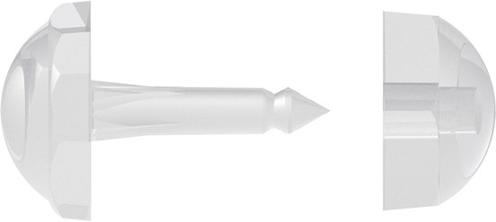 Faltenstecker für Gardinen / Feinstores Kunststoff Glasklar (50 Stück)