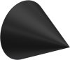 Ausziehbare Gardinenstange Metall / Kunststoff 16/13 mm Ø HERA - Cone Schwarz 70-120 cm
