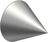 Ausziehbare Gardinenstange Metall / Kunststoff 16/13 mm Ø HERA - Cone Schwarz / Silbergrau 70-120 cm