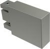 Innenlauf Gardinenstange Deckenmontage Aluminium / Metall eckig 14x35 mm SMARTLINE (Universal) - Lox Weiß / Edelstahl-Optik 100 cm