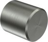 Gardinenstange Metall 20 mm Ø 2-läufig PLATON - Santo Weiß / Edelstahl-Optik 100 cm