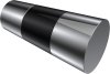 Innenlauf Gardinenstange Aluminium / Metall 20 mm Ø PRESTIGE - Tanara Schwarz 100 cm