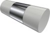 Innenlauf Gardinenstange Aluminium / Metall 20 mm Ø PRESTIGE - Tanara Weiß / Chrom 100 cm