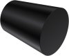Gardinenstange Metall 20 mm Ø PRESTIGE - Sitra Silbergrau / Schwarz 100 cm
