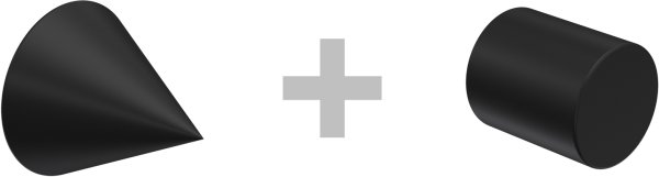 Ausziehbare Gardinenstange Metall / Kunststoff 16/13 mm 2-läufig Ø HERA - Cone Silbergrau / Schwarz