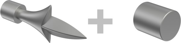 Ausziehbare Gardinenstange Metall / Kunststoff 16/13 mm 2-läufig Ø HERA - Lily Schwarz / Silbergrau