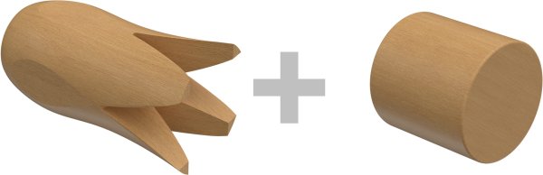 Gardinenstange Holz 16 mm Ø 2-läufig ADRIAN - Flower Buche lackiert