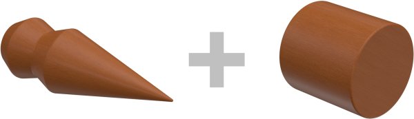 Gardinenstange Edelstahl / Holz Kirschbaum lackiert 16 mm Ø 2-läufig ADRIAN - Doman