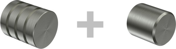 Gardinenstange Edelstahl 16 mm Ø 2-läufig MEDIUM - Selma