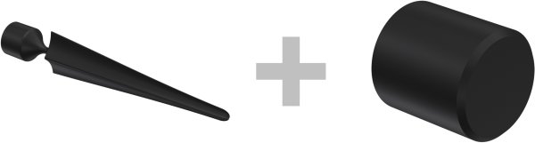 Gardinenstange Metall 16 mm Ø 2-läufig PRIMUS - Lorenzo Gold matt / Schwarz (ohne Ringe)