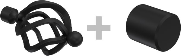 Gardinenstange Metall 16 mm Ø 2-läufig PRIMUS - Paolo Gold matt / Schwarz (ohne Ringe)