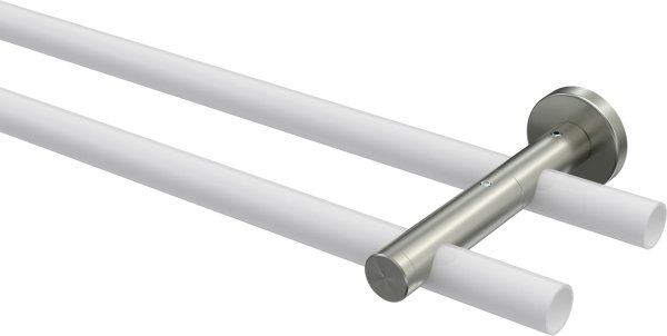 Träger Enorma Edelstahl 2-läufig 3,5 und 9,5 cm für Gardinenstangen 16 mm Ø