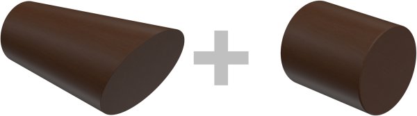 Innenlauf Gardinenstange Aluminium / Holz 20 mm Ø 2-läufig TALENT - Bero Edelstahl-Optik / Nussbaum lackiert