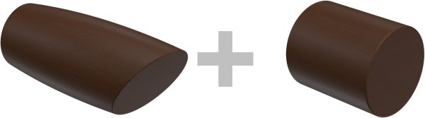 Innenlauf Gardinenstange Aluminium / Holz 20 mm Ø 2-läufig TALENT - Etta Edelstahl-Optik / Nussbaum lackiert